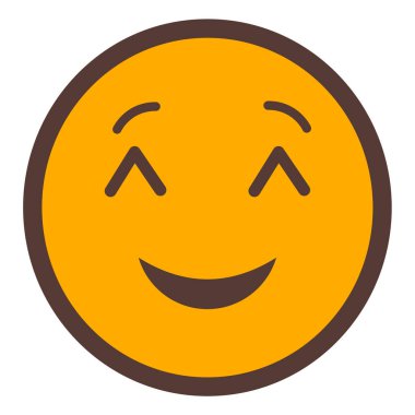 Gülen surat simgesi, vektör illüstrasyonu