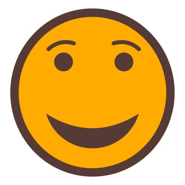 Gülen surat simgesi, vektör illüstrasyonu