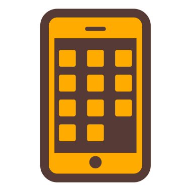 Cep telefonu simgesi, vektör illüstrasyonu