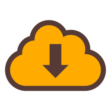 Bulut. Web simgesi basit illüstrasyon