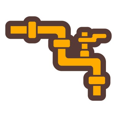 Su musluğu. Basit resimleme