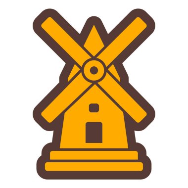 Yel değirmeni Web simgesi basit tasarım