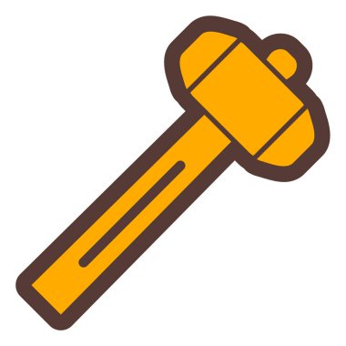 Çekiç. Web simgesi basit illüstrasyon