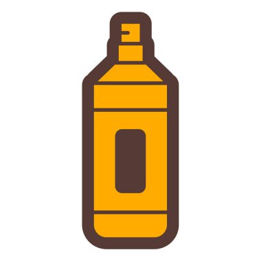 Beyaz arkaplanda izole şişe simgesi vektörü, bira şeffaf işaret, çizgi ve çizgi elementleri doğrusal biçiminde