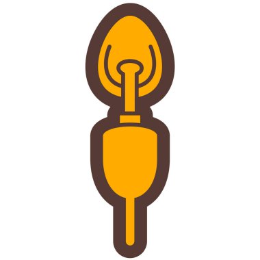 Bir meşale simgesinin vektör illüstrasyonu