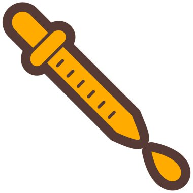 Pipette. Web simgesi basit illüstrasyon 