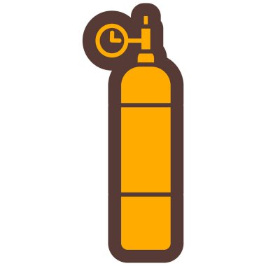 Gaz şişesi ikonu. Beyaz arkaplanda izole edilmiş web tasarımı için su söndürücü vektör simgelerinin basit çizimi