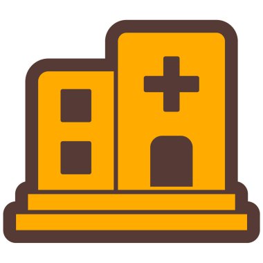 Hastane. Web simgesi basit illüstrasyon