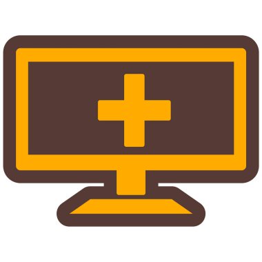 Bilgisayar. Web simgesi basit illüstrasyon