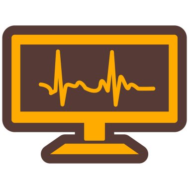 Ecg. Web simgesi vektör illüstrasyonu