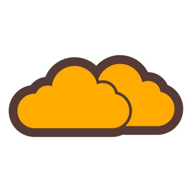 Bulutlar. Web simgesi basit illüstrasyon
