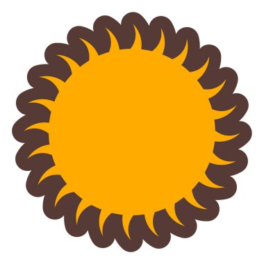 Ayçiçeği. Web simgesi basit illüstrasyon