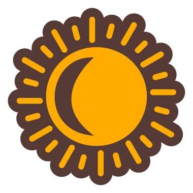 Güneş. Web simgesi basit illüstrasyon