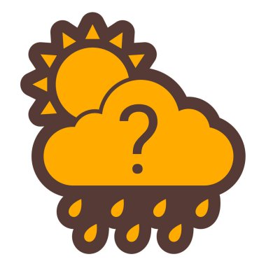 Hava durumu. Web simgesi basit illüstrasyon