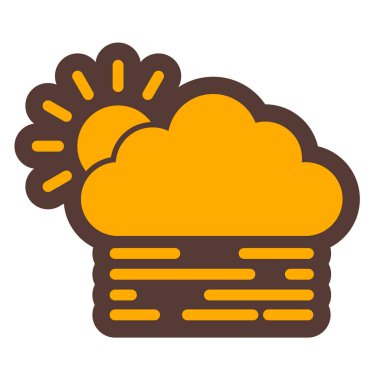 Güneş. Web simgesi basit illüstrasyon