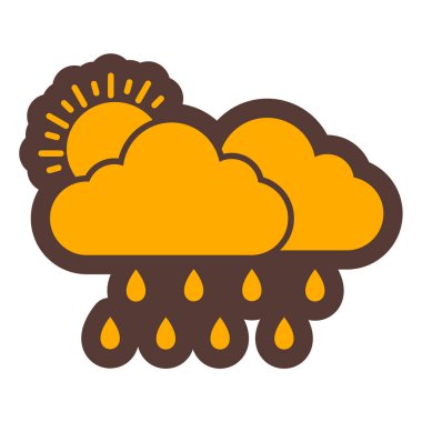 hava bulutları simge vektör illüstrasyon tasarımı