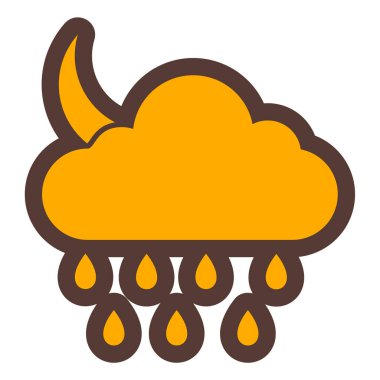 Yağmur. Web simgesi basit illüstrasyon