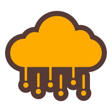 Yağmur bulutu. Web simgesi basit illüstrasyon