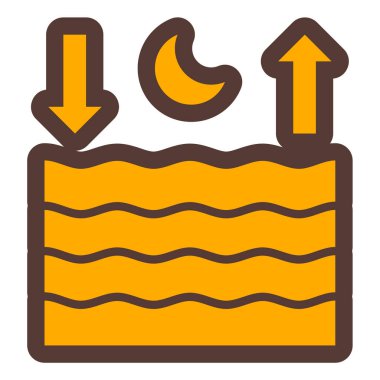 Deniz. Web simgesi basit illüstrasyon