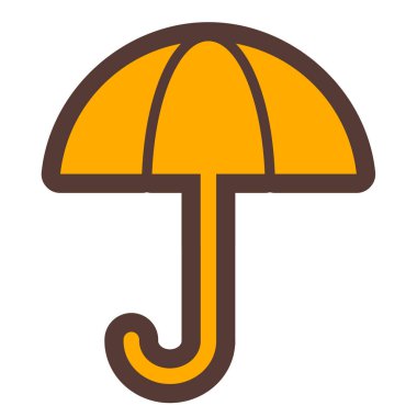 Şemsiye. Web simgesi basit illüstrasyon