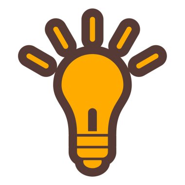 ampul simgesi vektör illüstrasyonu