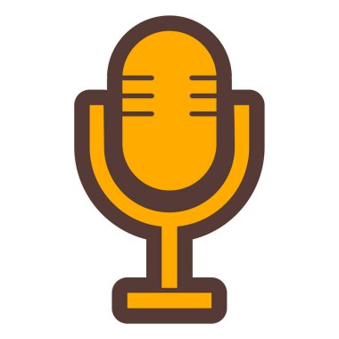 Mikrofon. Web simgesi basit illüstrasyon