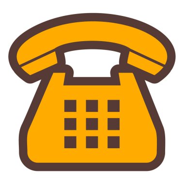 Telefonunuz var. Web simgesi basit illüstrasyon