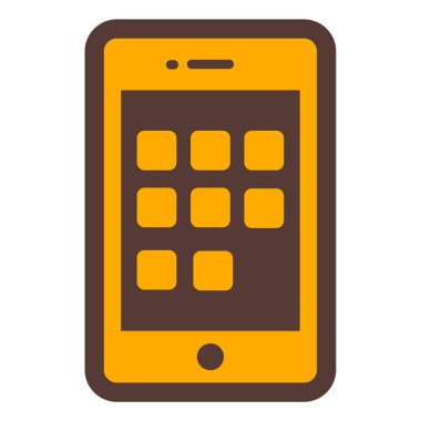 Cep telefonu. Web simgesi basit illüstrasyon