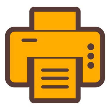 Yazıcı. Web simgesi basit illüstrasyon