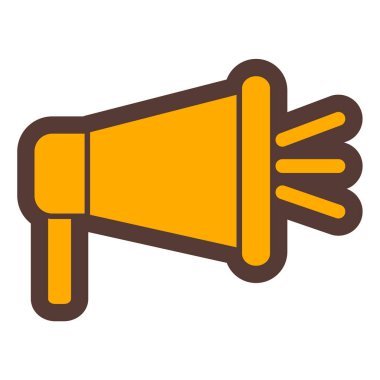 Megafon. Web simgesi basit illüstrasyon