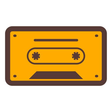 kaset teybi ikon vektör illüstrasyon tasarımı