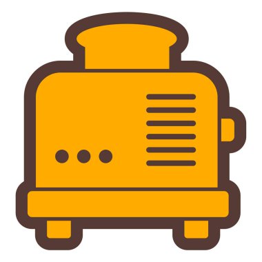 Tost makinesi. Web simgesi basit illüstrasyon