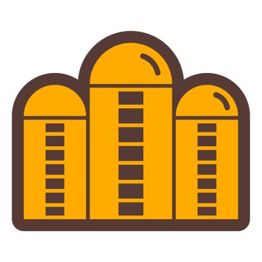 Bina. Web simgesi basit illüstrasyon