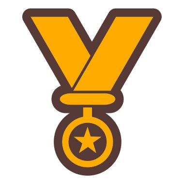 Madalya. Web simgesi basit illüstrasyon