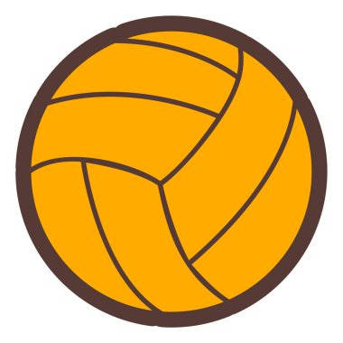 Basketbol topu ikonu. Web için voleybol vektör sembolünün basit illüstrasyonu