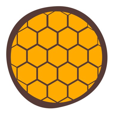 Bal peteği ikonu. Beyaz arkaplanda izole edilmiş web tasarımı için bal arısı vektör simgelerinin izometriği