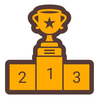 Galibiyet Kupası. Basit illüstrasyon