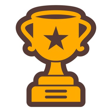 Kupa. Web simgesi basit illüstrasyon