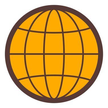 Küre. Web simgesi basit illüstrasyon