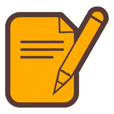 Kalem. Web simgesi basit illüstrasyon