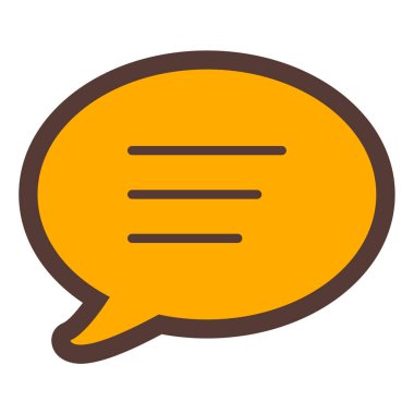 Sohbet balonu simgesi, vektör illüstrasyonu