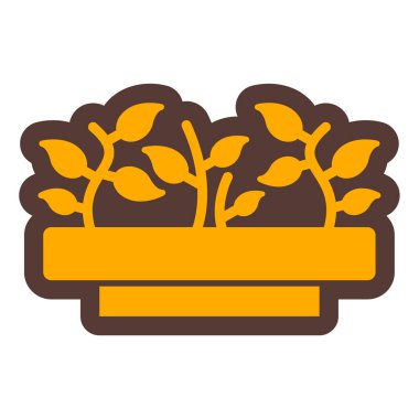 Bitki. Web simgesi basit illüstrasyon