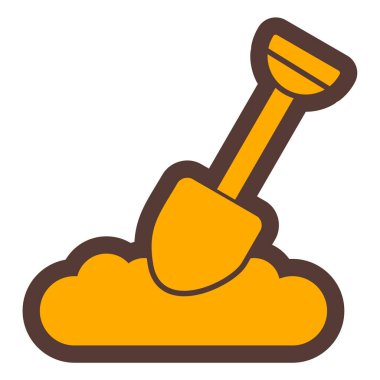 Bulutlu kürek ve gökyüzü vektör çizimi tasarımı