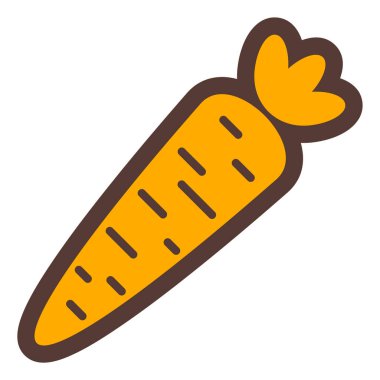 Havuç. Web simgesi basit illüstrasyon