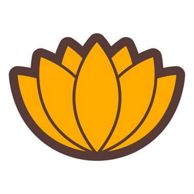 Nilüfer çiçeği ikonu vektör illüstrasyonu