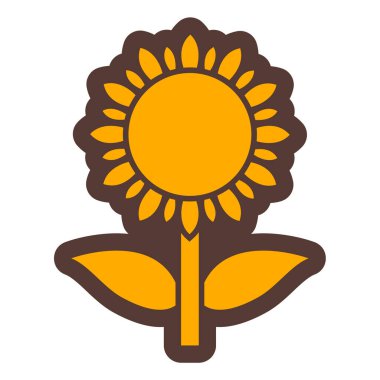 Çiçek. Web simgesi basit illüstrasyon