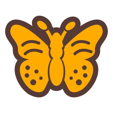 Kelebek simgesi vektör illüstrasyonu