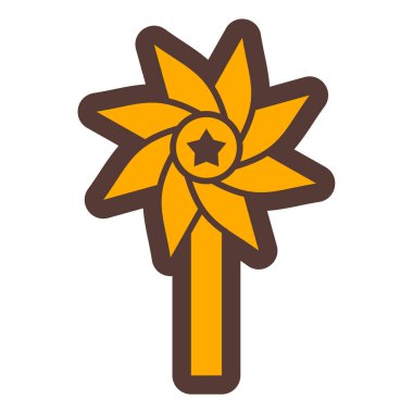 Çiçek. Web simgesi basit illüstrasyon