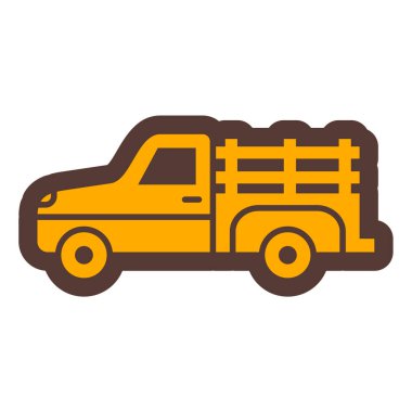 Araç ikonu. Web için basit taksi kamyon vektör simgeleri çizimi