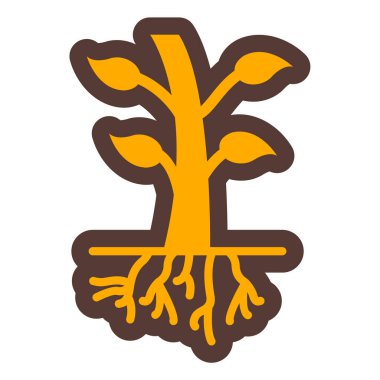 Bir ağaç simgesinin vektör illüstrasyonu